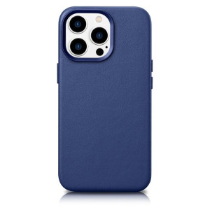 Etui iCarer Case Leather MagSafe Apple iPhone 14 Pro niebieski
