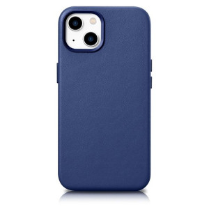 Etui iCarer Case Leather MagSafe Apple iPhone 14 Plus niebieski