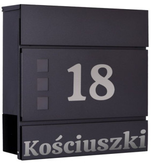 Skrzynka Pocztowa Na Listy Gazetownik Czarna 37x37