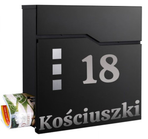 Skrzynka Pocztowa Na Listy Gazetownik Czarna 37x37