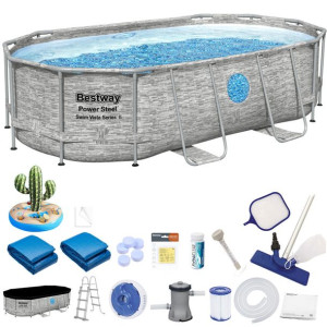 Bestway Basen stelażowy 427x250x100 okno 17w1 56714