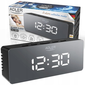 Budzik Zegar Cyfrowy Adler Z Termometrem Data Led