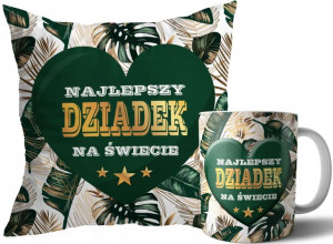 Zestaw Poduszka + Kubek Na Dzień Dziadka Prezent