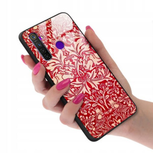 Etui Glass do REALME 5 PRO Kwiaty Flower Top Wzory