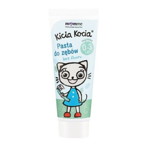 MomMe, Żelowa pasta do zębów dla dzieci 0-3 o smaku miętowym Kicia Kocia
