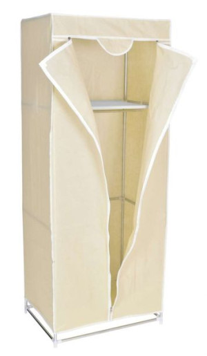 Szafa Tekstylna Garderoba Z Półką 152x60cm Beżowa