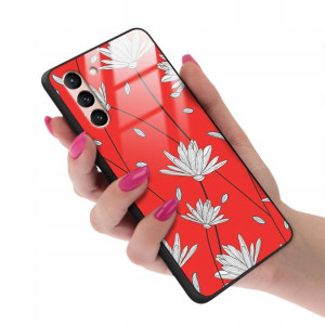 Etui Glass do SAMSUNG S21 Flower Kwiaty Top Wzory