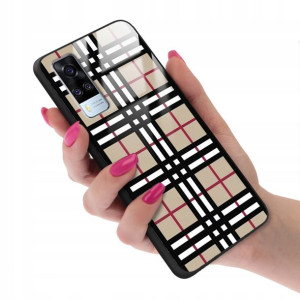 Etui GLASS do VIVO Y51 2020 Kratka Pattern Wzory