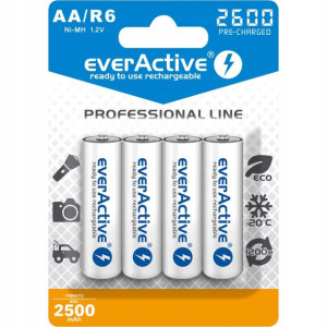4x Akumulatorki everActive AA LR6 R6 Ni-MH 2600mAh