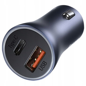 Baseus Ładowarka Samochodowa Led Usb-c Qc Pd 40w