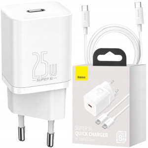 Baseus Ładowarka Usb-c Pd Qc 25w+ Kabel Typ-c 3a