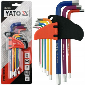 Yato 9x Klucz Imbusowy Imbusy Kulka 1.5 - 10 Mm