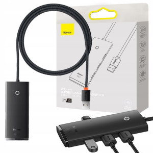 Baseus Hub Adapter Rozdzielacz 4x Usb 3.0 100cm