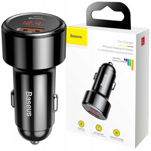 Baseus Ładowarka Samochodowa Usb Usb-c Pd Qc 45w