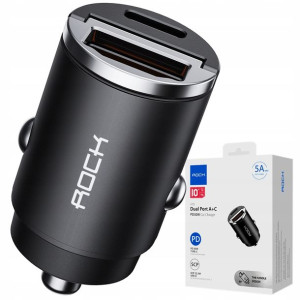 Rock Ładowarka Samochodowa H15 Usb Mocna Pd Qc 30w