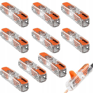 10x Wago Szybkozłączka Przelotowa 221-2411 2x4mm2