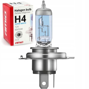 Żarówka Halogenowa H4 12v 60/55w Uv E4 Super White