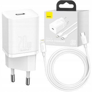 Baseus Ładowarka Usb-c + Kabel Do Iphone Pd 20w