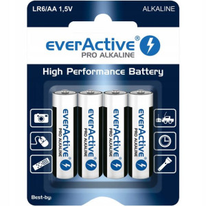 4x Baterie AA LR6 R6 everActive Pro Alkaline