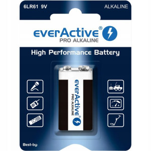 Bateria 6LR61 6F22 R9 9V everActive Pro Alkaline