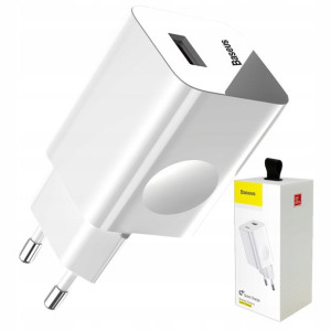 BASEUS Szybka Mocna Ładowarka Sieciowa USB QC 24W