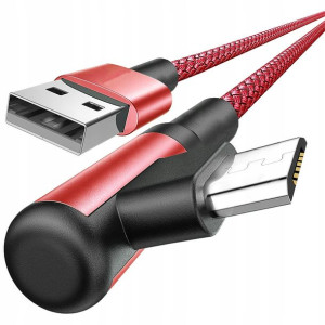 Kabel Micro Usb Qc Szybki Gaming Kąt 90° 100cm