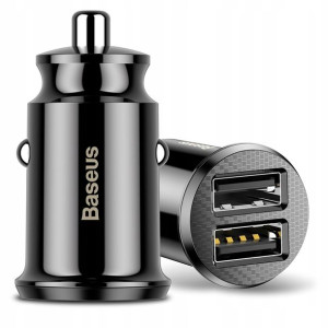 BASEUS MAŁA MOCNA Ładowarka Samochodowa 2xUSB 3,1A