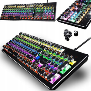Klawiatura Gamingowa Mechaniczna Podświetlana Rgb