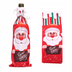 Świąteczne Etui Pokrowiec Na Butelkę Wino Święta