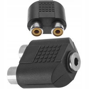 Adapter Przejściówka Aux Mini Jack 3,5 Mm 2x Rca