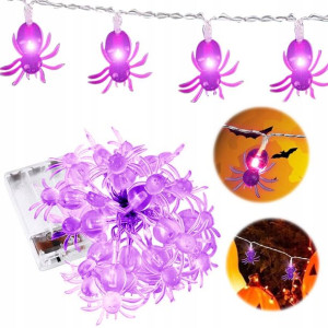 Lampki Druciki Światełka Led Halloween Pająk 3m