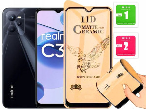 Szkło Hybrydowe Matowe Cały Ekran Do Realme C35