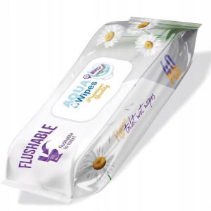 Aqua Wipes Nawilżany Mokry Papier Toaletowy 40 Szt
