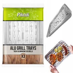 Piknik Tacki Aluminiowe Do Grilla Duże 3 Szt