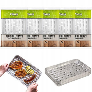 15x Tacka Taca Na Grill Grilla Grillowa Aluminiowa
