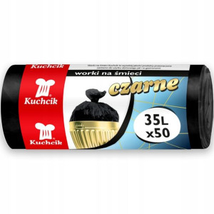 Worki Na Śmieci Odpady Mocne Czarne 35l 50szt