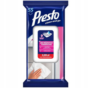Presto Chusteczki Ściereczki Nawilżane Uniwersalne