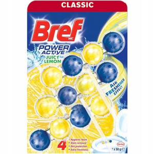 Bref Zawieszka Kulki Do Wc Activ Lemon 3 X 50g