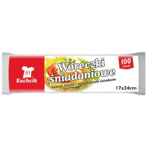 Woreczki Torebki Śniadaniowe Foliowe 17x24 100szt