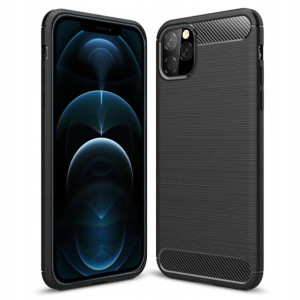 Etui Pancerne Karbon Do Iphone 12 Pro Max + Szkło