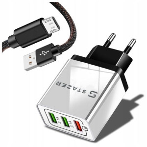 Ładowarka Sieciowa Kabel Micro Usb Qc 3.0 Szybka
