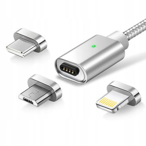 Kabel Magnetyczny 3w1 Do Iphone Micro Usb C Szybki