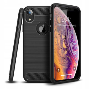 Etui Pancerne Karbon Obudowa Do Iphone Xr + Szkło