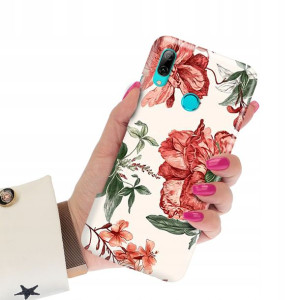 Etui Grube 2mm do HUAWEI P SMART 2019 Kwiaty Wzory