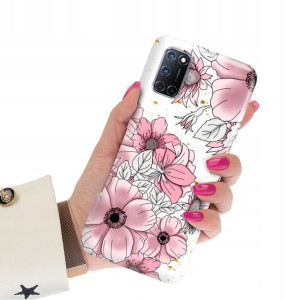Etui Grube 2mm do OPPO A92 Kwiaty Flower Top Wzory