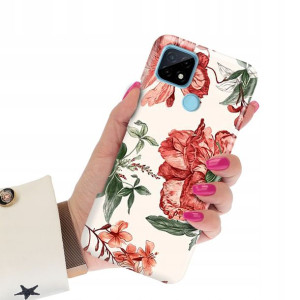 Etui Grube 2mm do REALME C12 RMX2193 Flower Wzory