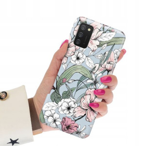Etui Grube 2mm do SAMSUNG A02S Kwiaty Flower Wzory