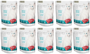10x Karma mokra dla kota PIPER Sterilised z tuńczykiem 100g