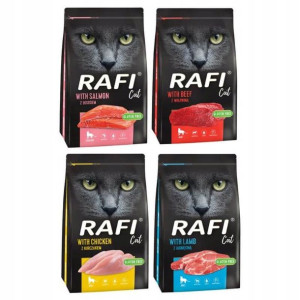 Sucha karma kota RAFI Cat MIX 4x 1,5 kg