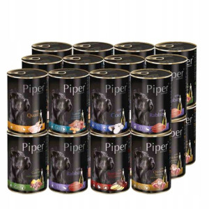 Karma mokra psa PIPER mix smaków 24x 400 g